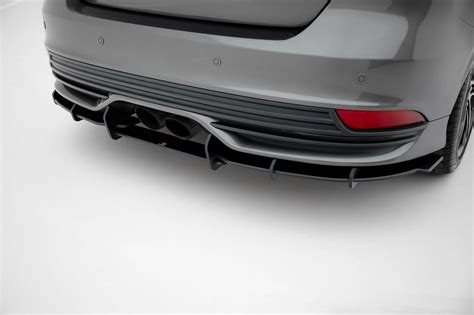 Street Pro Rear Diffuser Ford Focus St Mk Facelift Black Red Our