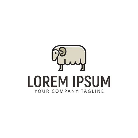 Sheep Logo. Minimalist design concept template 611777 Vector Art at ...