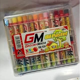 Jual Crayon Krayon 24 Warna Oil Pastel GM 824 Harga 1 Kotak 24 Pcs