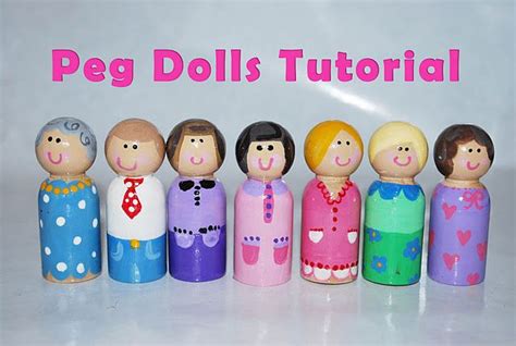 Handmade T Idea Peg Dolls Clumsy Crafter Peg Dolls Doll Tutorial Wood Peg Dolls