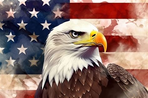 An eagle and USA flag | Premium Photo Illustration - rawpixel