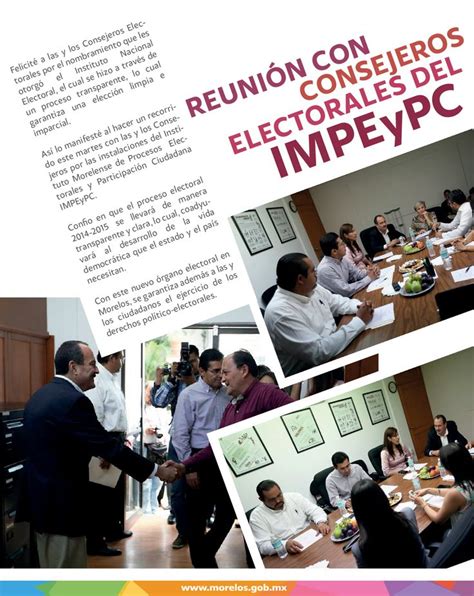 Reunión con consejeros electorales del IMPEyPC Reuniones Gobierno