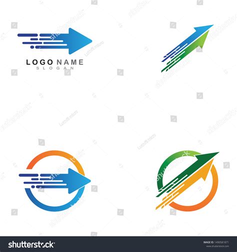 Fast Arrow Logo Vector Template Stock Vector Royalty Free 1490581871