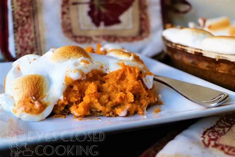 Sweet Potato Casserole Pie Recipe Eyes Closed Cooking