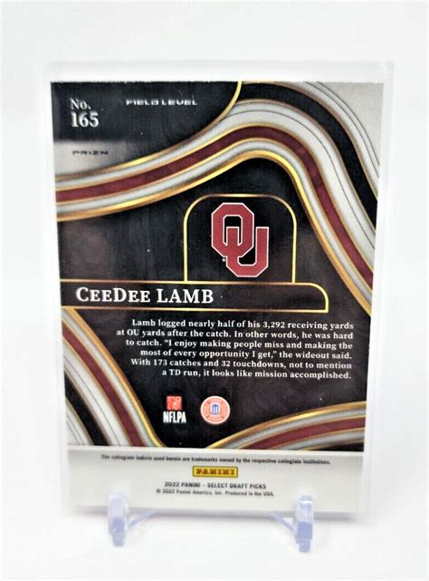 2022 Panini Select Draft Picks CeeDee Lamb Red Lazer Prizm Field Level