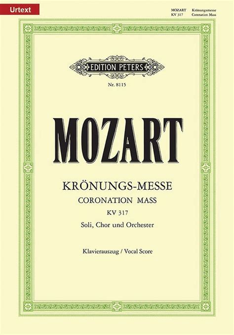 Missa In C K Coronation Mass Vocal Score Choral Works Inc