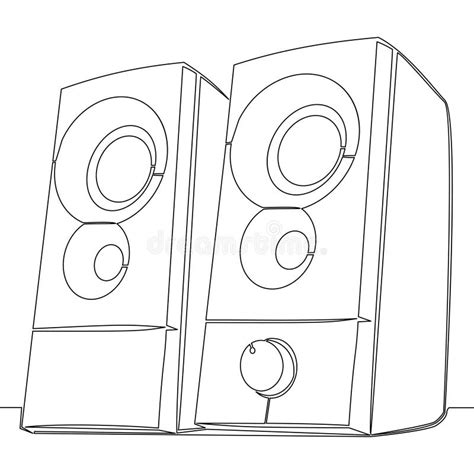 Continuous Line Speakers Stock Illustrations Continuous Line