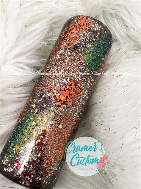 Custom Glitter Swirl Glitter Dipped Stainless Steel Tumbler Etsy