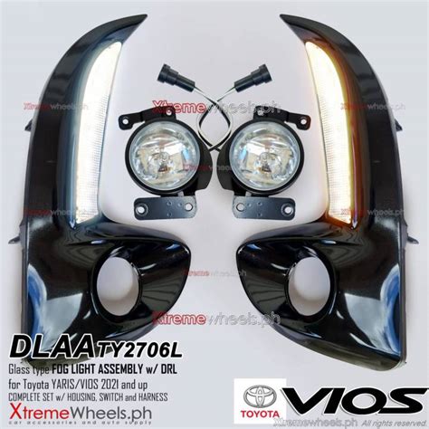 TOYOTA VIOS YARIS 2021 2023 Fog Light With DRL DLAA WATER PROOF FOG