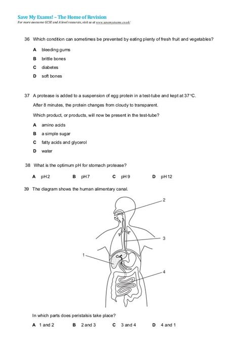 7 Human Nutrition Qp Igcse Cie Biology 1