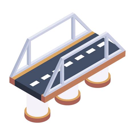 Isometric Editable Icon Of Bridge 16063618 Vector Art At Vecteezy