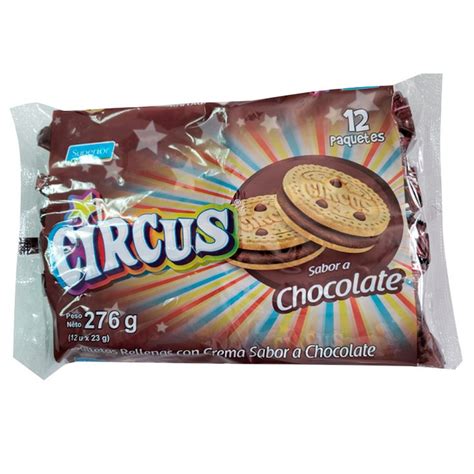 Galleta Rellena Sabor A Chocolate Circus Gr