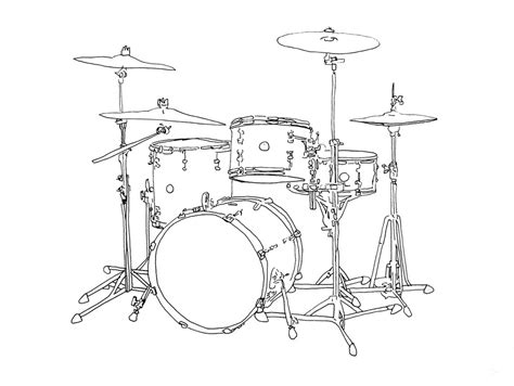 Drum Set Sketch Drawing | Sketch Drawing Idea