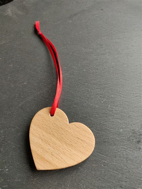 Wooden Heart Hanging Decorationcharm Reclaimed Wood Etsy