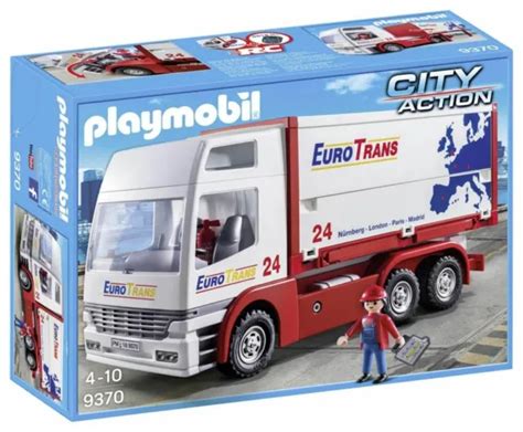 PLAYMOBIL 9370 CAMION Porte Conteneurs Cargo Euro Trans NEUF Semi