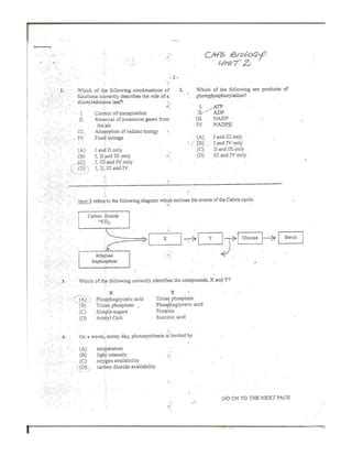 Cape Biology Unit Paper Pdf