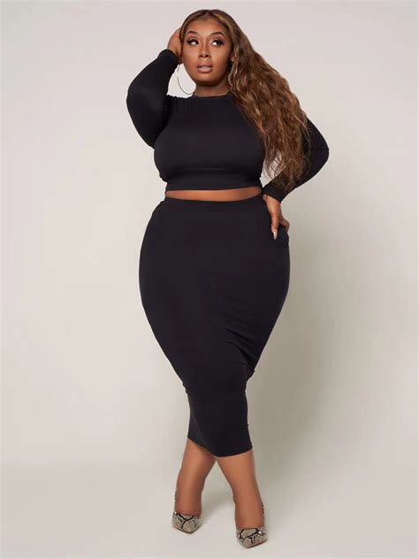 Wholesale Plus Size Knitting Long Sleeve Skirt Sets Bho072236 Wholesale7