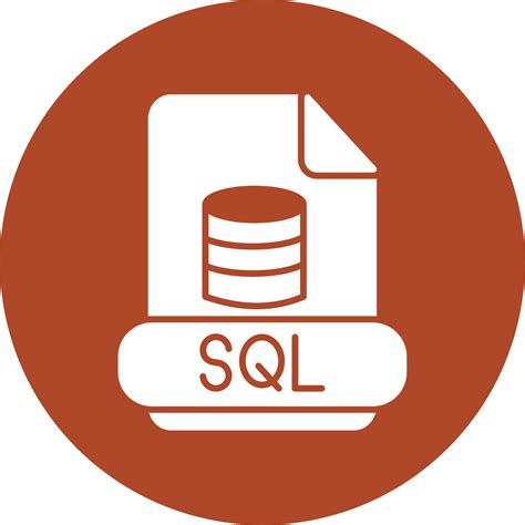 sql glyph circle icon  vector art  vecteezy