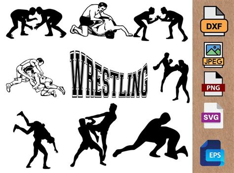 Wrestling Svg Wrestler Svg Wrestling Clipart Svg Wrestling Etsy