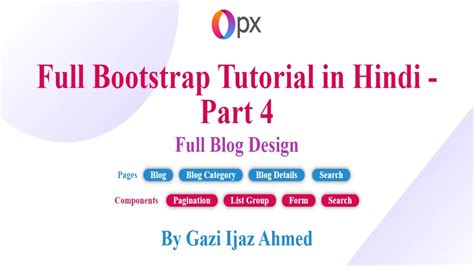 Full Bootstrap Tutorial In Hindi Part Bootstrap Tutorial For