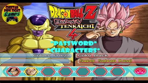 Dragon Ball Z Budokai Tenkaichi Password Characters Goku Black