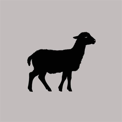 Premium Vector Lamb Sheep Silhouette Illustration Vector Design