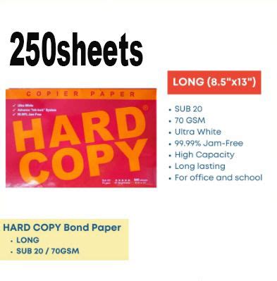 High Quality Hard Copy Bond Paper Gsm Substance Lazada Ph