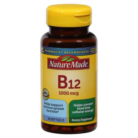 Nature Made Vitamin B12 1000 Mcg Softgels Brookshires