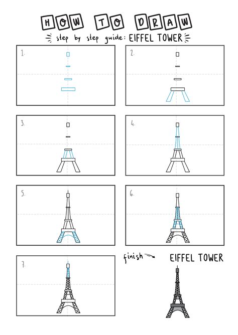 How To Draw The Eiffel Tower Easy Nbkomputer