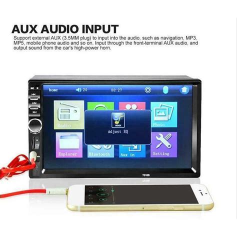 2 Din Auto MP5 Speler Bluetooth 7 Inch Lcd Druk Sc Grandado