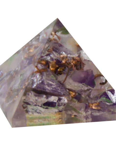 Orgone Pyramid Resin - Amethyst - Crown Chakra - 63216 - The Open Mind ...