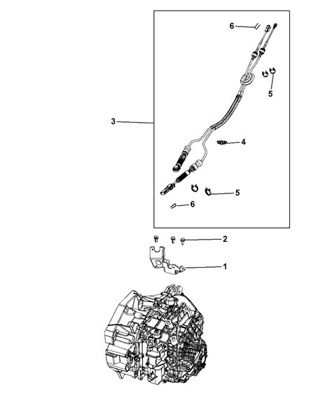 2014 Dodge Dart Gear Shift Cable And Bracket Of Manual Transmission