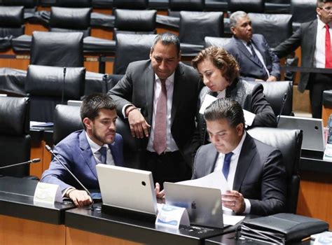 Senadores Del Pan Durante La Sesión De La Permanente Pan Senado 2023