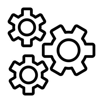 Cogwheel Line Icon Vector Cogwheel Icon Gear Option Png And Vector