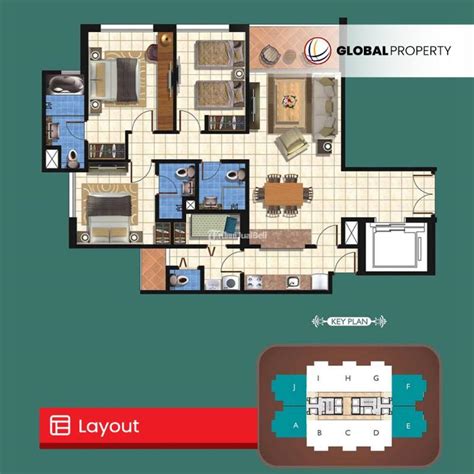 Disewakan Apartemen Taman Anggrek Residences Luas M Br Fully