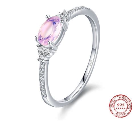 Promotions Bijoux Bague Solitaire Pour Femme En Argent 925 1000