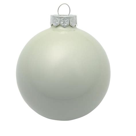 Northlight 40ct Polar White Pearl Glass Christmas Ball Ornaments 125