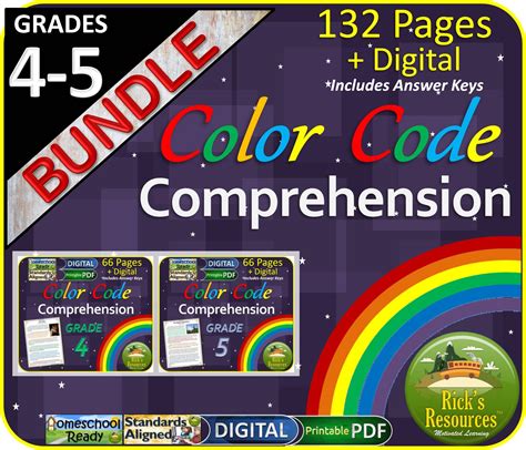 Reading Comprehension Color-Coding Grades 4-5 BUNDLE