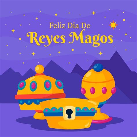 Ilustraci N Plana De Reyes Magos Vector Premium