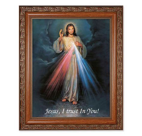 Divine Mercy Mahogany Finished Framed Art Buy Religious Catholic Store