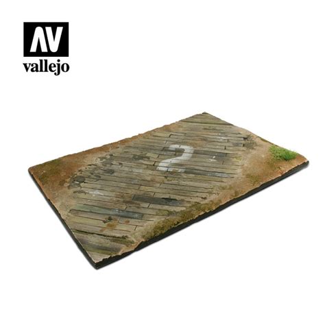 Vallejo Scenics Bases 135 31x21 Wooden Airfield Surface Diorama