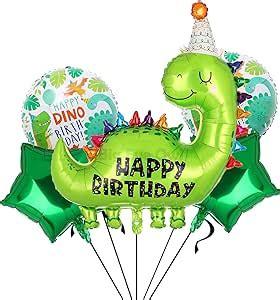 Big Eye Owl 5 Stück Dino Happy Birthday Luftballon XXL Dinosaurier