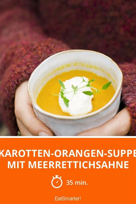 Karotten Orangen Suppe Mit Meerrettichsahne Receta