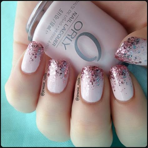 Pink Glitter Gradient Orly Kiss The Bride And Essies A Cut Above