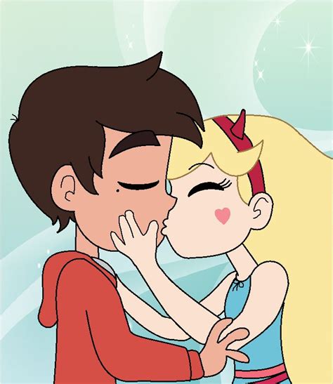 Starco kiss | Cartoon kiss, Starco, Cute cartoon wallpapers