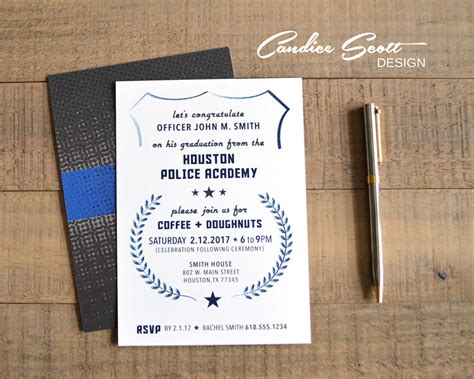 Police Academy Graduation Invitations Academy Teachers