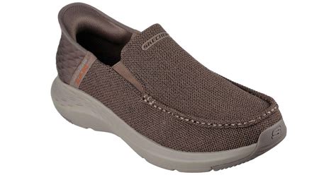 Skechers Slip Ins Parson Ralven Moc Toe Wide Width Casual Sneakers From Finish Line In Brown