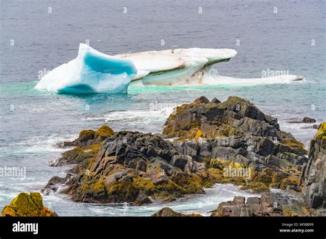 Iceberg Floating In The Ocean Off The Coast Of Newfoundland Canada