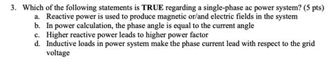 Solved 3 Which Of The Following Statements Is True