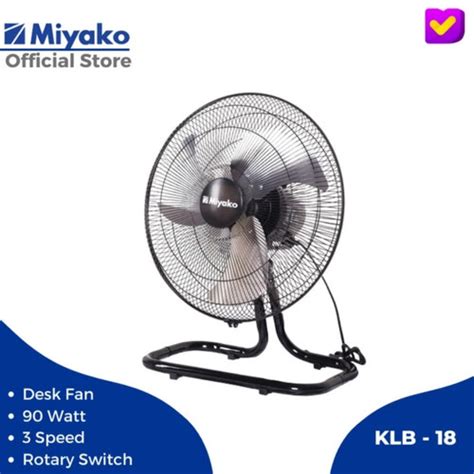 Jual MIYAKO KLB18 KIPAS ANGIN BESI TORNADO DESK FAN 18 INCH KLB 18